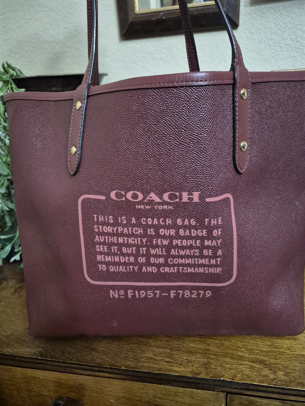 Coach Reversible City Tote - Prairie Daisy Cluster - Picture 7 of 8